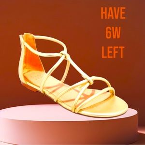 Samina Gold Gladiator Wide Width Sandals